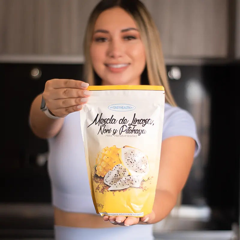 🌿 LINAZA + NONI + PITAHAYA: Bienestar Natural en Polvo