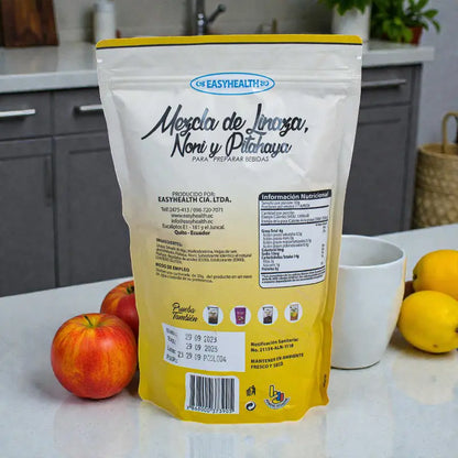 🌿 LINAZA + NONI + PITAHAYA: Bienestar Natural en Polvo